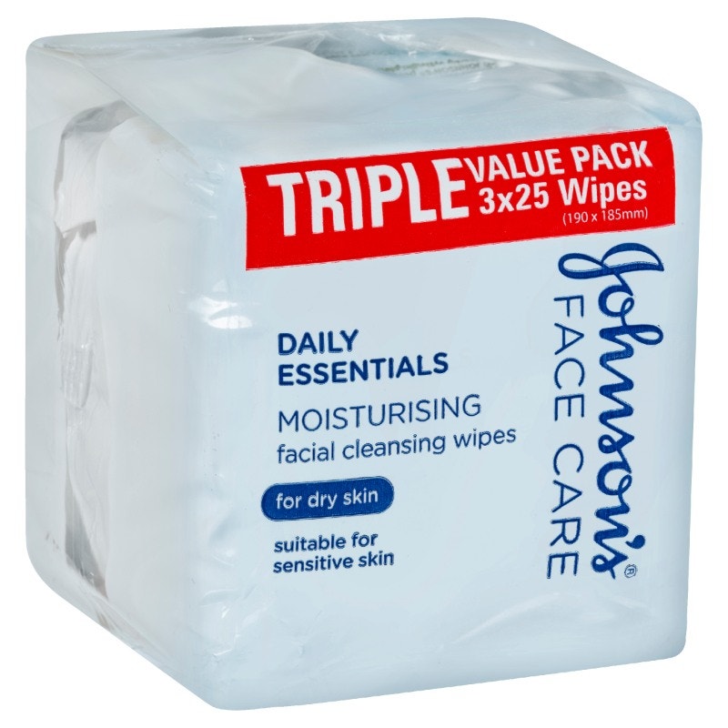 Johnson's sensitive sales face wipes