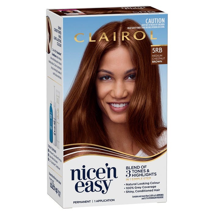 Clairol Nice And Easy 5RB Medium Chestnut Brown - Buy Online in Australia - Pharmacy Online Clairol Nice And Easy 5RB Medium Chestnut Brown - Buy Online in Australia - Pharmacy Online